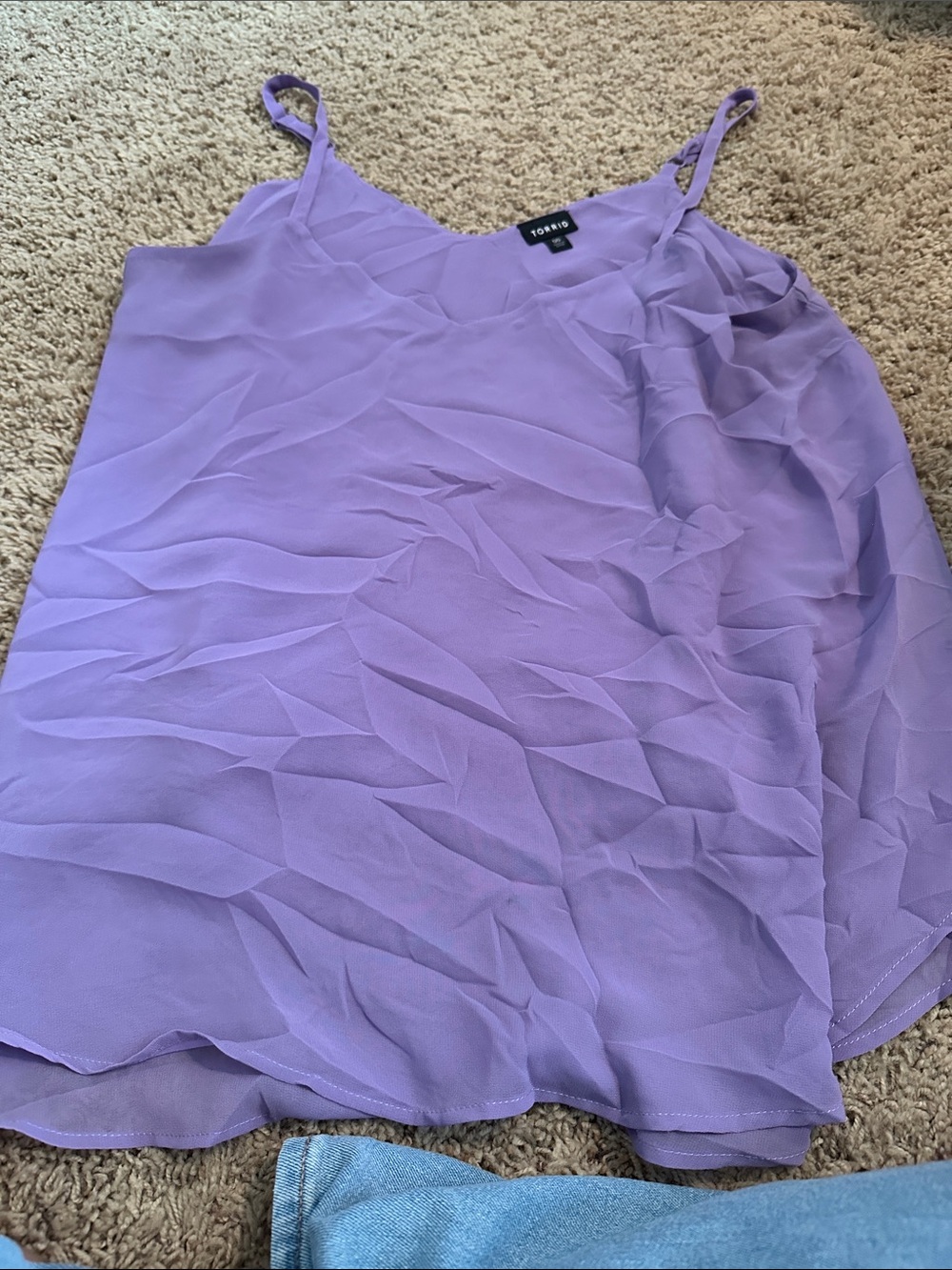 torrid Lavender Ruffle Chiffon Camisole